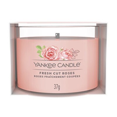 Yankee Candle Fresh Cut Roses Candle - Votivní svíčka ve skle 37.0g