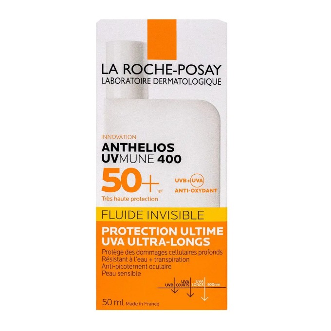 La Roche-Posay Anthelios UVMune 400 Anti-Dark Spots Fluid SPF 50+ - Apsauginis skystis nuo