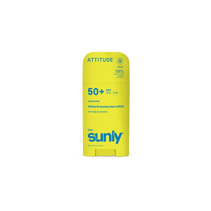 Attitude Kids Sunly Cream SPF 50 - Dětský minerální opalovací krém bez parfemace 60.0g