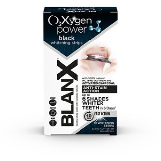 BlanX Oxygen Power Black Whitening Strips - Bělicí pásky na zuby ( 10 ks )