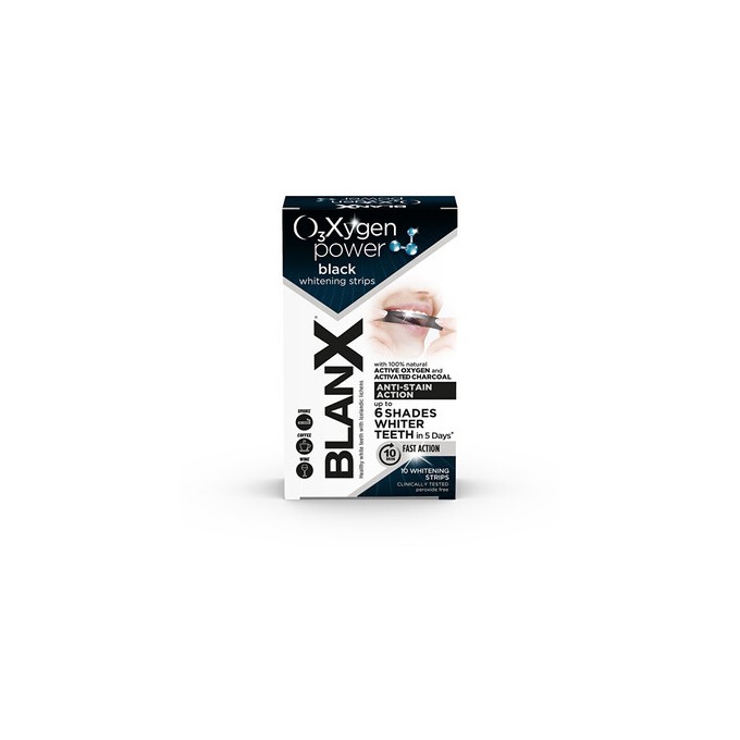 BlanX Oxygen Power Black Whitening Strips - Bělicí pásky na zuby ( 10 ks )
