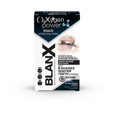 BlanX Oxygen Power Black Whitening Strips - Bělicí pásky na zuby ( 10 ks )