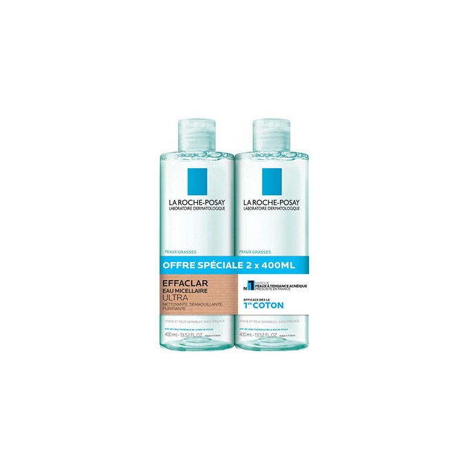 La Roche-Posay Effaclar Purifying Micellar Water Duo - Sada odličovacích čisticích micelárních vod