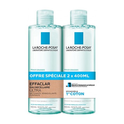 La Roche-Posay Effaclar Purifying Micellar Water Duo - Sada odličovacích čisticích micelárních vod
