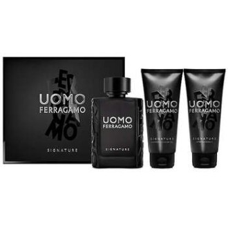 Salvatore Ferragamo Uomo Signature Dárková sada EDP 100 ml, After Shave Balzam ( balzám po holení ) 100 ml a sprchový gel 100 ml