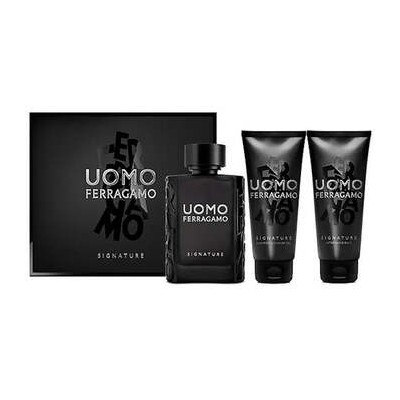 Salvatore Ferragamo Uomo Signature Dárková sada EDP 100 ml, After Shave Balzam ( balzám po holení ) 100 ml a sprchový gel 100 ml