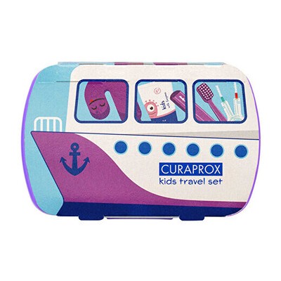 Curaprox Kids Travel Set ( fialový ) - Cestovní sada