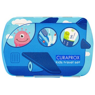 Curaprox Kids Travel Set ( modrý ) - Cestovní sada