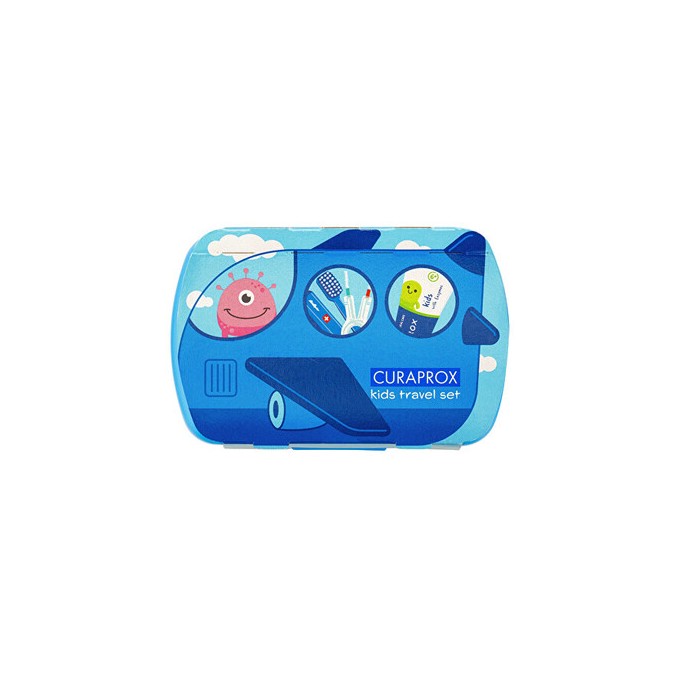 Curaprox Kids Travel Set ( modrý ) - Cestovní sada