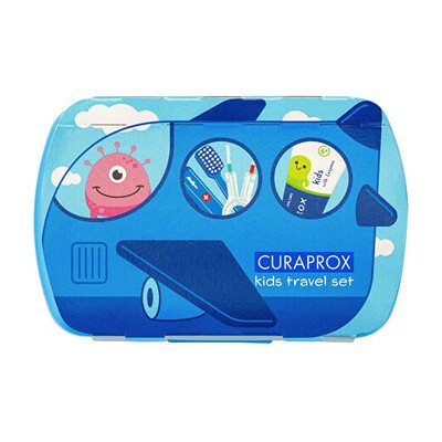 Curaprox Kids Travel Set ( modrý ) - Cestovní sada