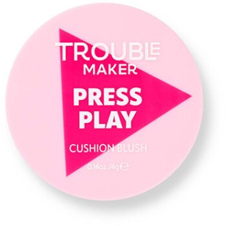 Trouble Maker Press Play Cushion Blush - Tvářenka v houbičce 4 g Hot Pink