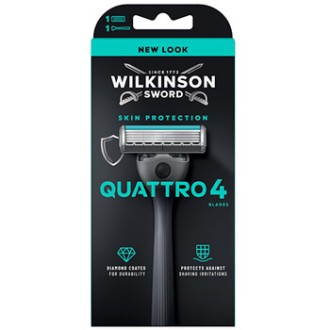 Wilkinson Sword Skin Protection Quattro 4 - Holicí strojek + 1 hlavice