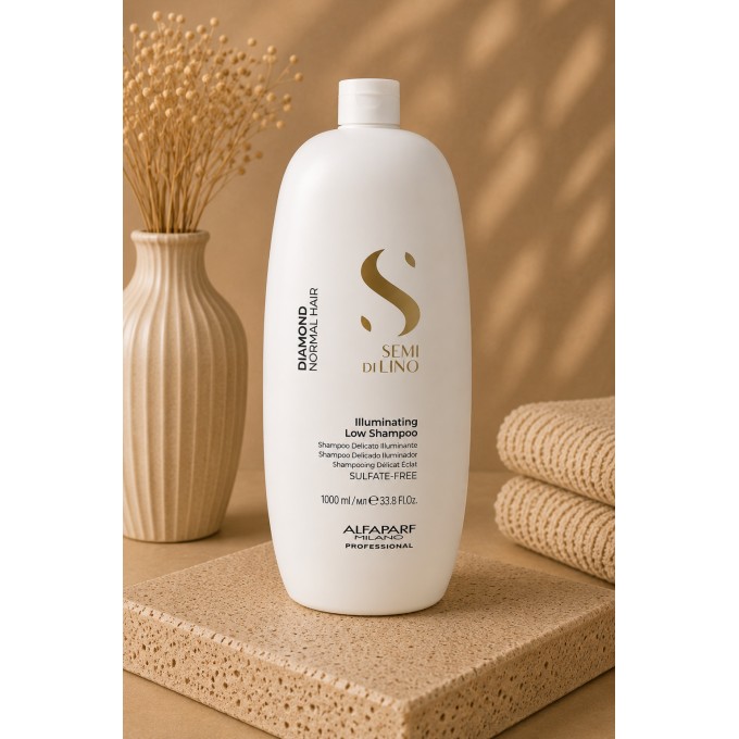 Alfaparf Milano Semi Di Lino Diamond llluminating Low Shampoo - Brightening shampoo for normal hair