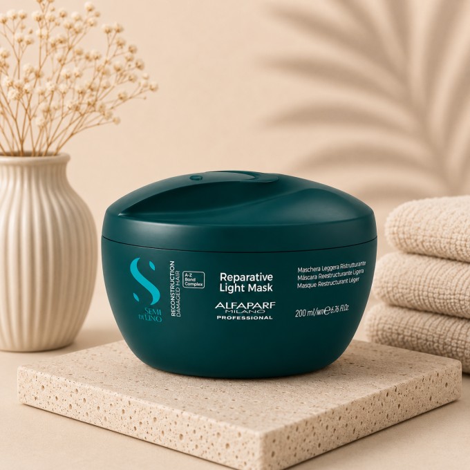 Alfaparf Milano Semi Di Lino Reparative Mask - Regenerating hair mask for damaged hair 200 ml
