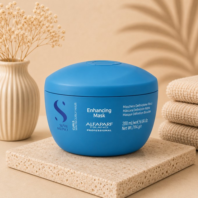 Alfaparf Milano Alfa Semo di Lino Curl Enhancing Mask (curly and wavy hair) 200 ml