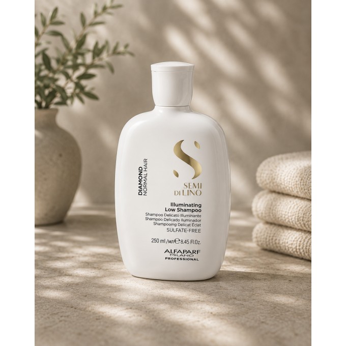 Alfaparf Milano Semi Di Lino Diamond llluminating Low Shampoo - Brightening shampoo for normal hair