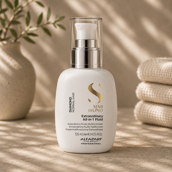 Alfaparf Milano Semi Di Lino Diamond Extraordinary All-in-1 Fluid - Rinse-free care 125 ml