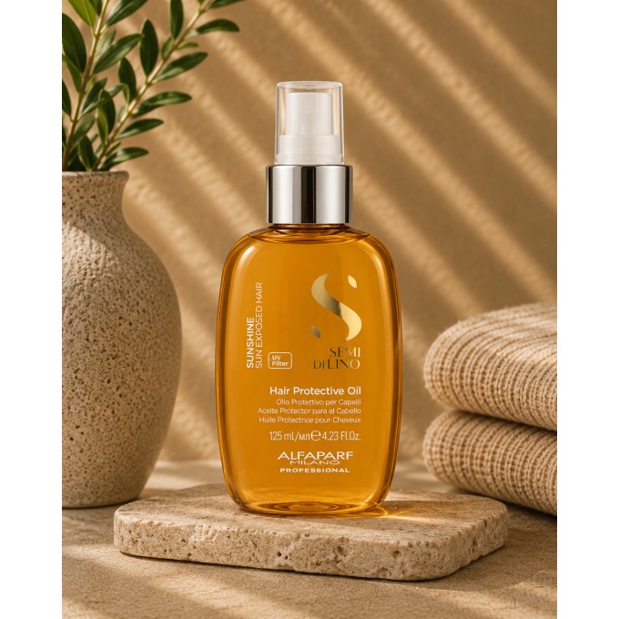 Alfaparf Milano Semi Di Lino Sunshine Hair Protective Oil - apsauginis aliejus plaukams