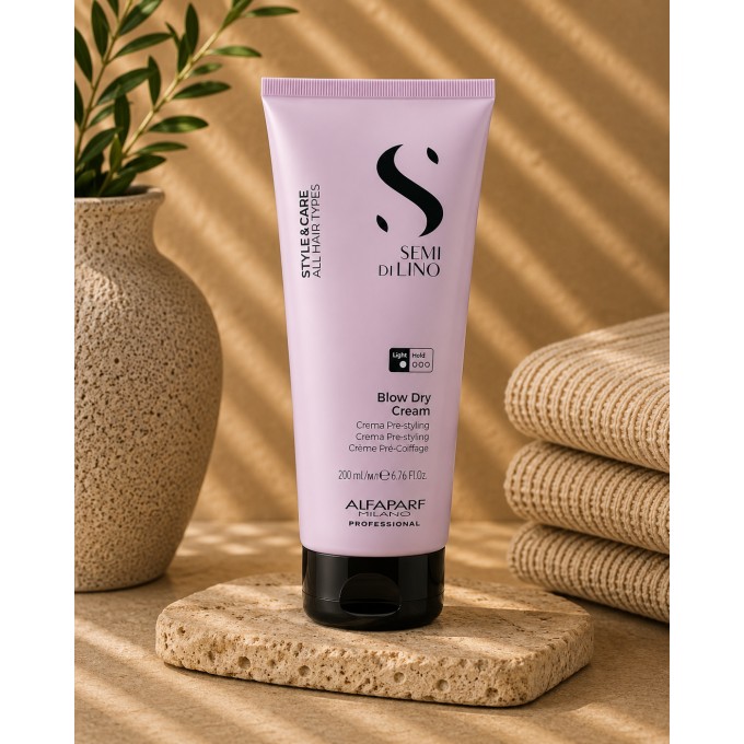 Alfaparf Milano Semi Di Lino Style & Care Blow Dry Cream - formuojamasis kremas terminiam plaukų
