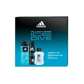 Adidas Ice Dive Gift set Aftershave 100 ml, shower gel 250 ml and deodorant 150 ml 100ml