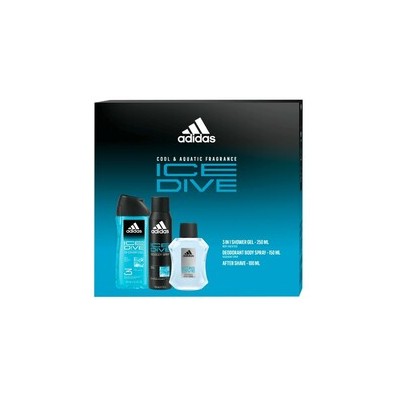 Adidas Ice Dive Gift set Aftershave 100 ml, shower gel 250 ml and deodorant 150 ml 100ml