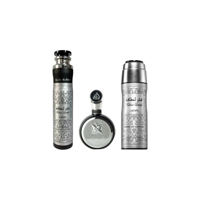 Lattafa Perfumes Fakhar Lattafa Black Dárková sada EDP 100 ml, deospray 200 ml a bytová vůně 300 ml 100ml