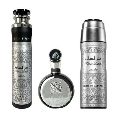 Lattafa Perfumes Fakhar Lattafa Black Dárková sada EDP 100 ml, deospray 200 ml a bytová vůně 300 ml 100ml