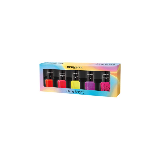 Dermacol Shine Bright Set - Sada neonových laků na nehty