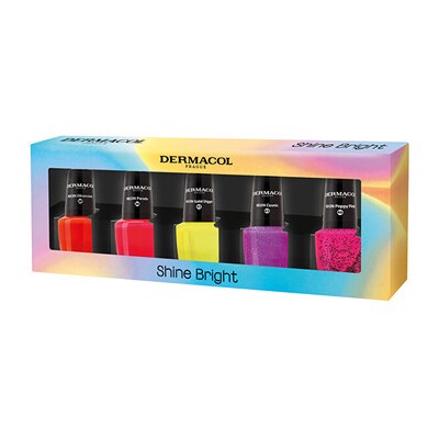 Dermacol Shine Bright Set - Sada neonových laků na nehty