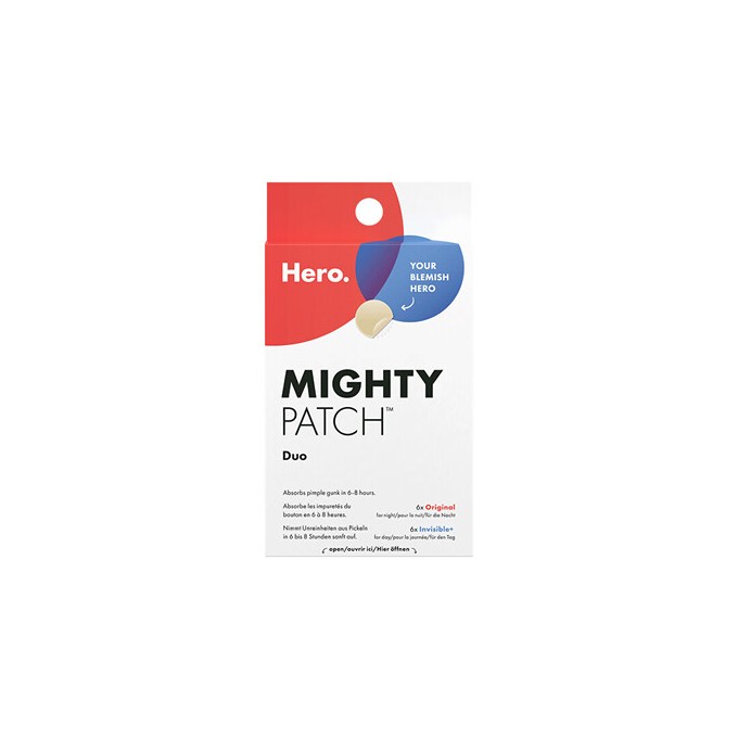 Hero. Mighty Patch Duo The Original & Invisible Hydrocolloid Patches - Náplasti na nedokonalosti pleti 12 ks