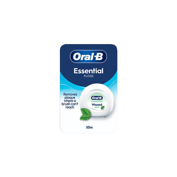 Oral B Essential Waxed Mint Floss - Dentální voskovaná nit 0ml 50m