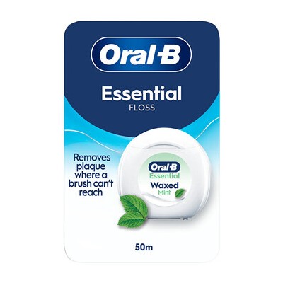 Oral B Essential Waxed Mint Floss - Dentální voskovaná nit 0ml 2 x 50m