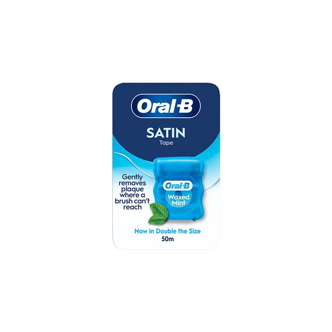 Oral B Satin Waxed Mint 50 m - Dentální voskovaná nit