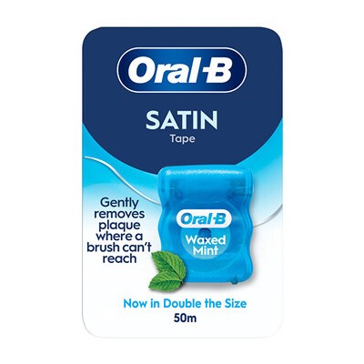 Oral B Satin Waxed Mint 50 m - Dentální voskovaná nit