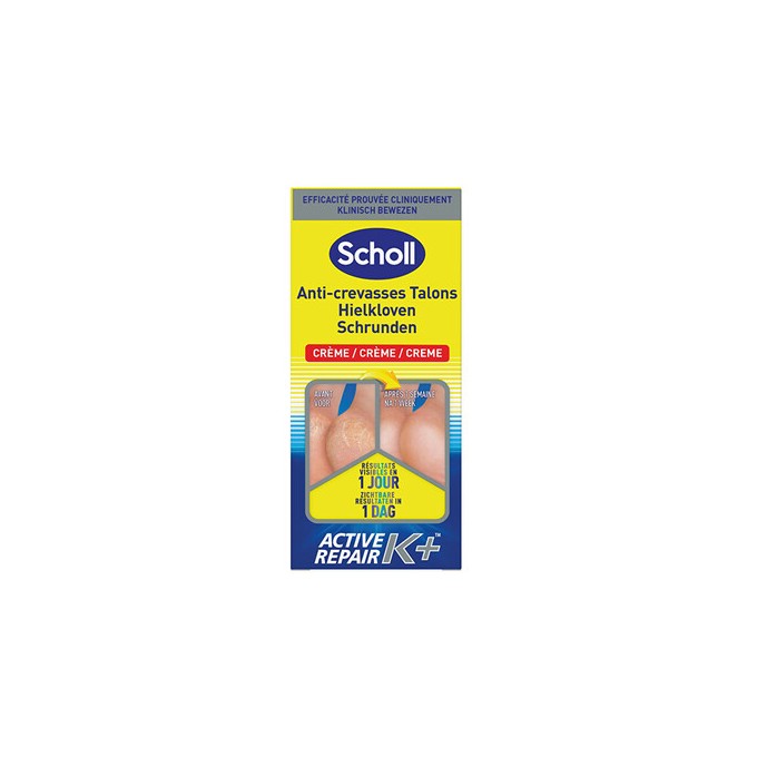Scholl Active Repair K+ Cracked Heel Cream - Krém na paty 120ml