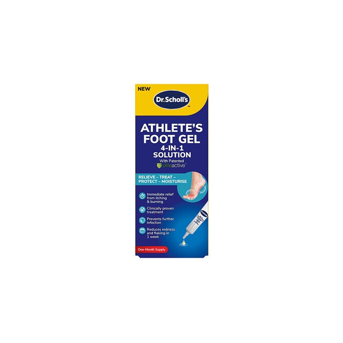 Scholl Athlete`s Foot 4v1 Gel - Gel na atletickou nohu 10ml