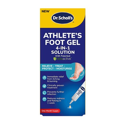 Scholl Athlete`s Foot 4v1 Gel - Gel na atletickou nohu 10ml