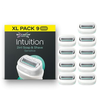 Wilkinson Sword Intuition 2v1 Soap and Shave Sensitive ( 9 ks ) - Náhradní hlavice