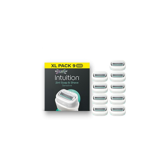 Wilkinson Sword Intuition 2v1 Soap and Shave Sensitive ( 9 ks ) - Náhradní hlavice