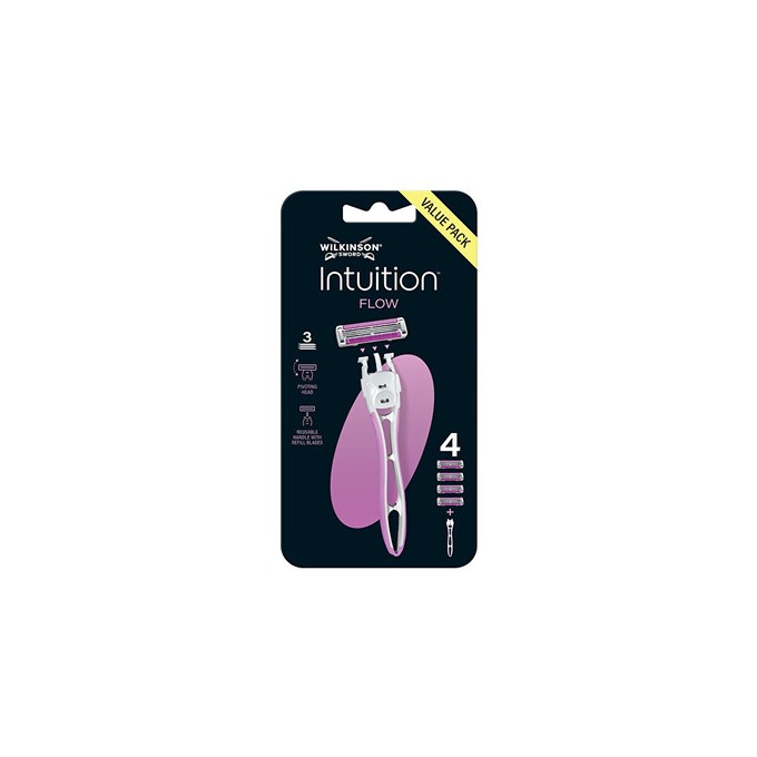 Wilkinson Sword Intuition Flow - Holící strojek + 4 hlavice