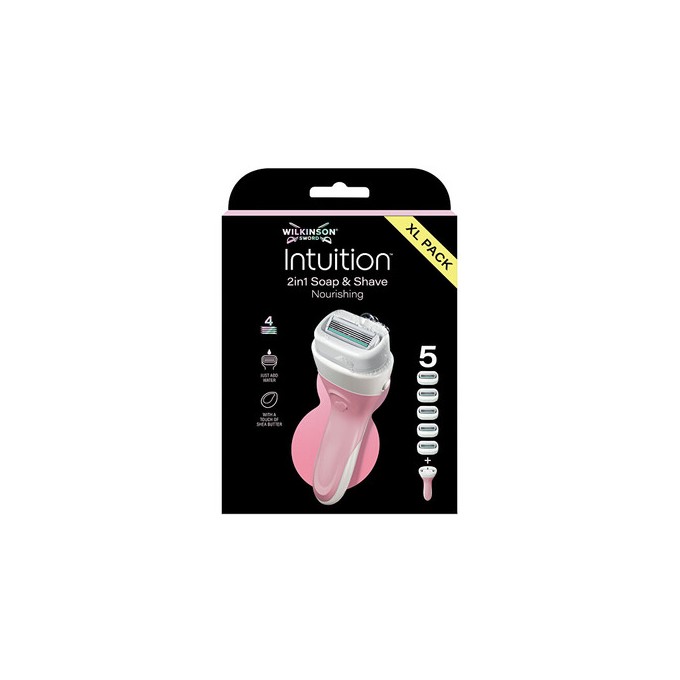 Wilkinson Sword Soap and Shave Nourishing - Holicí strojek 2v1 + 5 hlavic