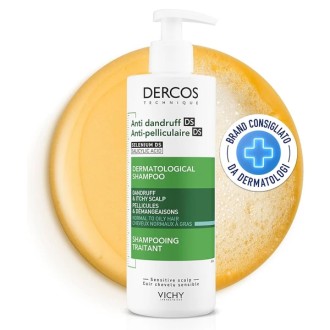 Vichy Dercos Anti-Dandruff Advanced Action (Normal to Oily Hair) - šampūnas nuo pleiskanų, 390 ml