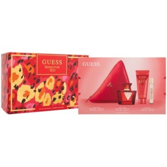 Guess Seductive Red Dárková sada EDT 75 ml, tělové mléko 100 ml, miniaturka EDT 15 ml a kosmetická taštička 75ml