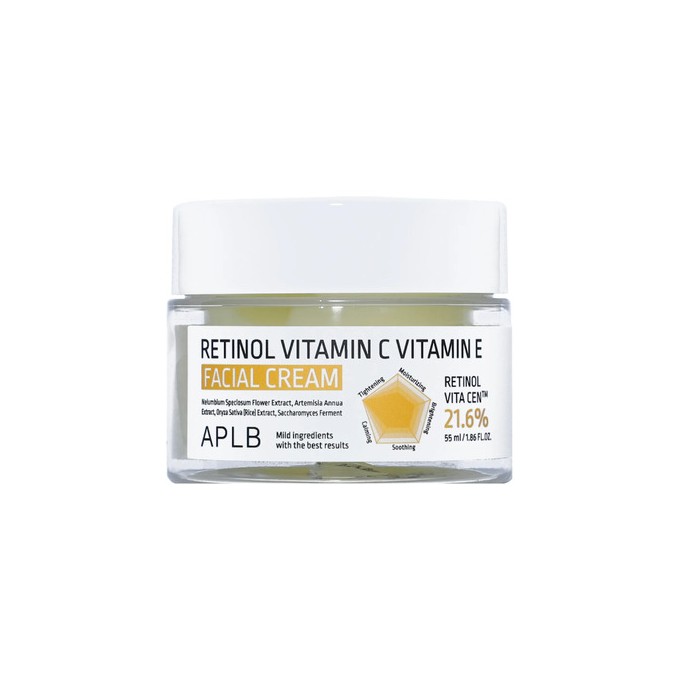 APLB Retinol Vitamin C Vitamin E Facial Cream - Anti-age pleťový krém 55ml