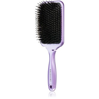 BrushArt Boar Bristle Paddle Hairbrush ( Metalická lila ) - Plochý kartáč