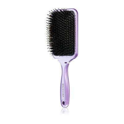 BrushArt Boar Bristle Paddle Hairbrush ( Metalická lila ) - Plochý kartáč