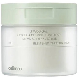 Celimax Cica BHA Blemish Toner Pad - Tonizační tampony ( 60 ks )