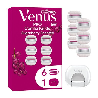 Gillette ComfortGlide Sugarberry ( 6 ks ) - Náhradní hlavice + kryt