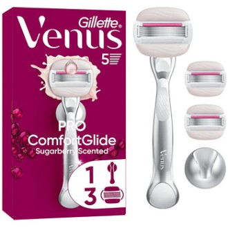 Gillette ComfortGlide Sugarberry strojek - Holicí strojek + 3 hlavice