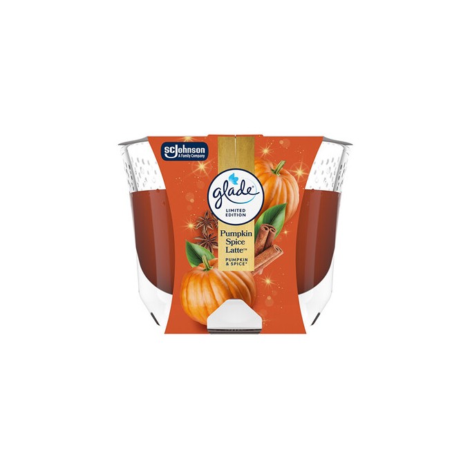Glade Maxi Pumpkin Spice Latte Candle - Vonná svíčka 204.0g